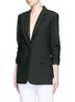 Front View - Click To Enlarge - ELIZABETH AND JAMES - 'Heritage James' ruched sleeve knit jacket