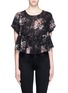 Main View - Click To Enlarge - ELIZABETH AND JAMES - 'Circle Sissy' swirl print silk georgette ruffle top