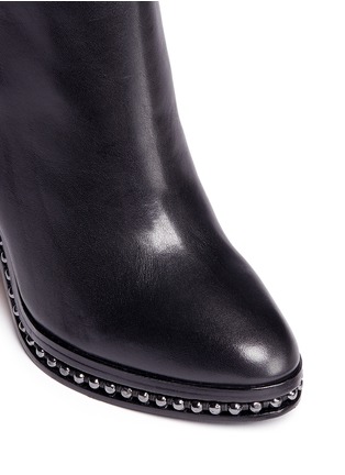 Detail View - Click To Enlarge - COACH - 'Justina' bead chain trim leather boots
