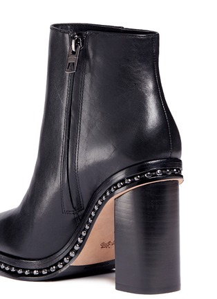 Detail View - Click To Enlarge - COACH - 'Justina' bead chain trim leather boots