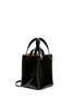Front View - Click To Enlarge - ALAÏA - Croc embossed mini leather bucket tote