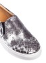Detail View - Click To Enlarge - PEDDER RED - Woven metallic leather skate slip-ons