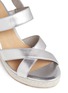 Detail View - Click To Enlarge - PEDDER RED - Mirror leather espadrille wedge sandals