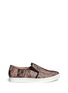 Main View - Click To Enlarge - PEDDER RED - Lace overlay skate slip-ons