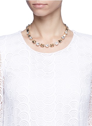 Figure View - Click To Enlarge - VALENTINO GARAVANI - 'Rockstud' strass necklace