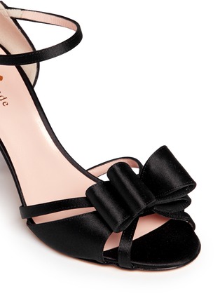 Detail View - Click To Enlarge - KATE SPADE - 'Ivela' double bow satin sandals
