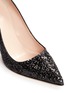 Detail View - Click To Enlarge - KATE SPADE - 'Licorice' glitter satin pumps