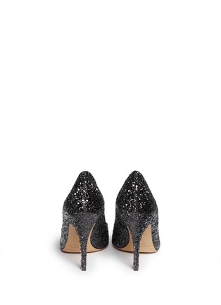 Back View - Click To Enlarge - KATE SPADE - 'Licorice' glitter satin pumps