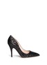 Main View - Click To Enlarge - KATE SPADE - 'Licorice' glitter satin pumps