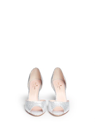 Figure View - Click To Enlarge - KATE SPADE - 'Sage' glitter peep toe d'Orsay pumps