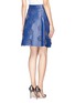Back View - Click To Enlarge - ALEXANDER MCQUEEN - Floral laser cutout leather wrap skirt