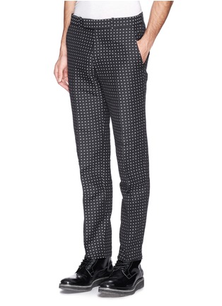 Front View - Click To Enlarge - ALEXANDER MCQUEEN - Polka dot cotton pants