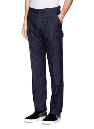 Front View - Click To Enlarge - ALEXANDER MCQUEEN - Skull jacquard cargo pants