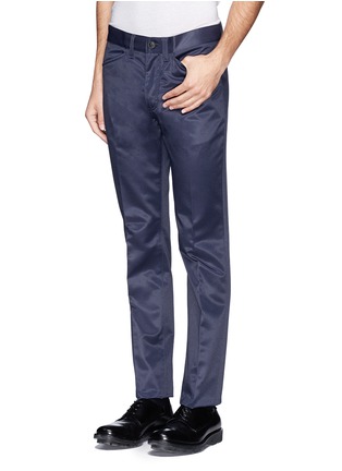Front View - Click To Enlarge - ALEXANDER MCQUEEN - Satin twill pants