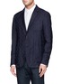 Front View - Click To Enlarge - ALEXANDER MCQUEEN - Skull jacquard soft blazer