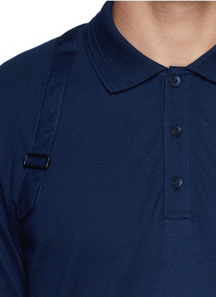 Detail View - Click To Enlarge - ALEXANDER MCQUEEN - Poplin harness polo shirt