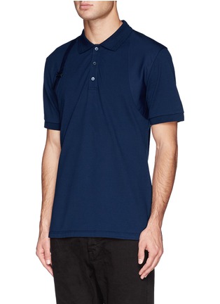 Front View - Click To Enlarge - ALEXANDER MCQUEEN - Poplin harness polo shirt
