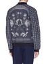 Back View - Click To Enlarge - ALEXANDER MCQUEEN - Floral and paisley print suede bomber jacket