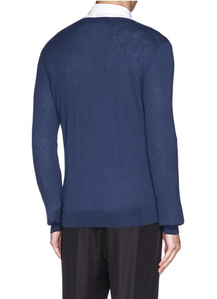 Back View - Click To Enlarge - ALEXANDER MCQUEEN - V-neck cashmere sweater