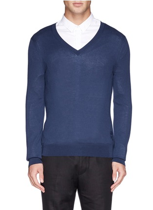 Main View - Click To Enlarge - ALEXANDER MCQUEEN - V-neck cashmere sweater
