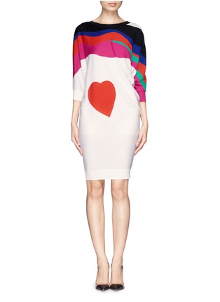 Main View - Click To Enlarge - ALEXANDER MCQUEEN - Matisse heart motif knit tunic dress