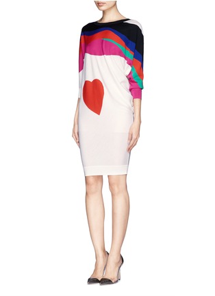 Figure View - Click To Enlarge - ALEXANDER MCQUEEN - Matisse heart motif knit tunic dress
