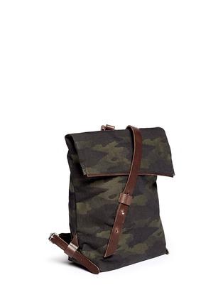 Front View - Click To Enlarge - SEVENTY EIGHT PERCENT - 'Jurgen' camouflage canvas backpack
