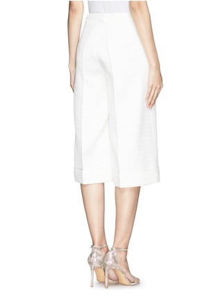 Back View - Click To Enlarge - CHICTOPIA - Concentric oval jacquard tailored culottes