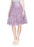 Front View - Click To Enlarge - CHICTOPIA - Bunny appliqué chiffon gauze skirt
