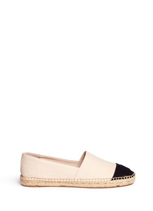 Main View - Click To Enlarge - TORY BURCH - Colourblock canvas espadrille