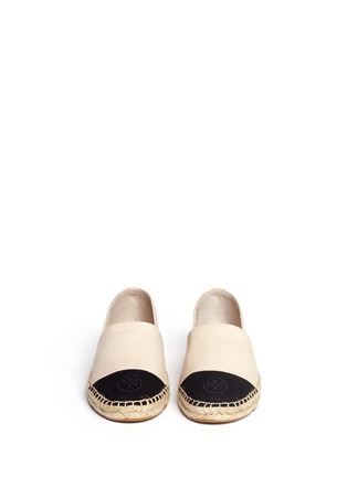 Figure View - Click To Enlarge - TORY BURCH - Colourblock canvas espadrille