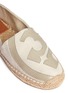 Detail View - Click To Enlarge - TORY BURCH - 'Lonnie' leather logo canvas espadrille flats