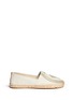 Main View - Click To Enlarge - TORY BURCH - 'Lonnie' leather logo canvas espadrille flats
