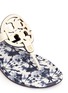 Detail View - Click To Enlarge - TORY BURCH - 'Miller' tie dye print leather thong sandals