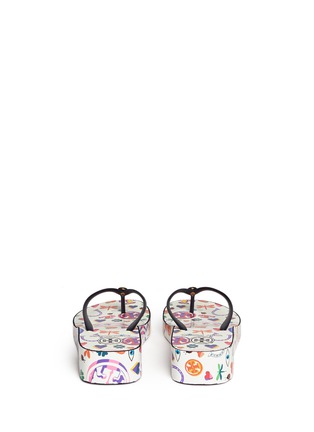 Back View - Click To Enlarge - TORY BURCH - 'Thandie' assorted print wedge flip flops