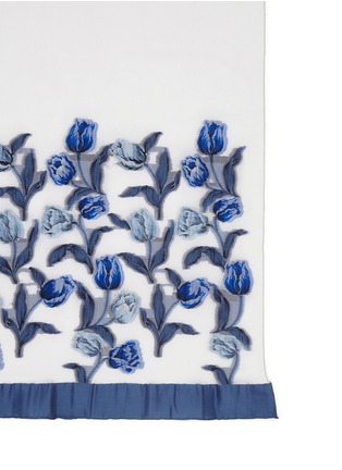 Detail View - Click To Enlarge - ARMANI COLLEZIONI - Floral appliqué silk-blend scarf