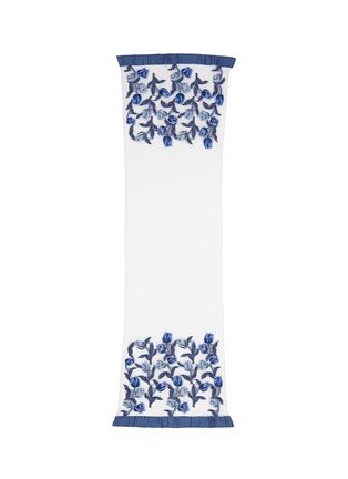 Main View - Click To Enlarge - ARMANI COLLEZIONI - Floral appliqué silk-blend scarf