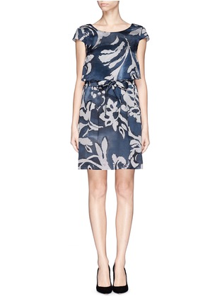 Main View - Click To Enlarge - ARMANI COLLEZIONI - Floral print sateen dress