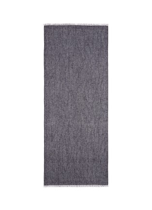 Main View - Click To Enlarge - ARMANI COLLEZIONI - Pinstripe weave linen-blend scarf