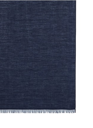 Detail View - Click To Enlarge - ARMANI COLLEZIONI - Chalk stripes cotton-linen scarf