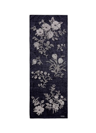Main View - Click To Enlarge - ARMANI COLLEZIONI - Floral jacquard cotton-linen-silk scarf