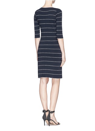 Back View - Click To Enlarge - ARMANI COLLEZIONI - Stripe piping jersey dress