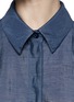Detail View - Click To Enlarge - ARMANI COLLEZIONI - Stripe linen-silk shirt dress