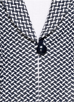 Detail View - Click To Enlarge - ARMANI COLLEZIONI - Basketweave jacquard tailored jacket