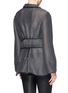 Back View - Click To Enlarge - ARMANI COLLEZIONI - Sash belt weft weave jacket