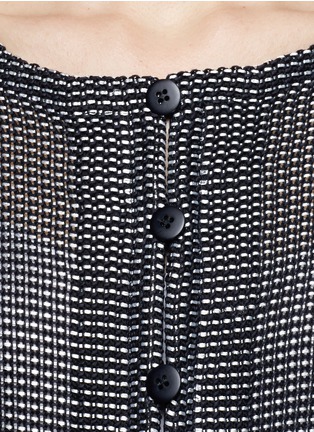 Detail View - Click To Enlarge - ARMANI COLLEZIONI - Peplum weft weave jacket