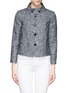 Main View - Click To Enlarge - ARMANI COLLEZIONI - Stand collar cotton-linen blend jacket