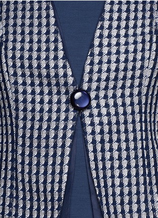 Detail View - Click To Enlarge - ARMANI COLLEZIONI - Geometric jacquard organdy layer tailored jacket