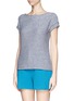 Front View - Click To Enlarge - ARMANI COLLEZIONI - Textured stripe knit top