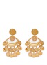 Main View - Click To Enlarge - KENNETH JAY LANE - Coin charm gold plated chandelier earrings